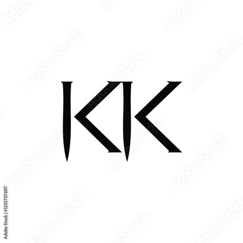 Free Download KK monogram logo design letter text name symbol monochrome logotype alphabet character simple logo - GFXLoad