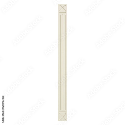 Foto Pilasters isolated transparent on white background , wooden white pilasters