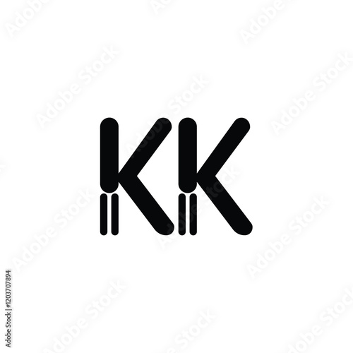 KK monogram logo design letter text name symbol monochrome logotype alphabet character simple logo