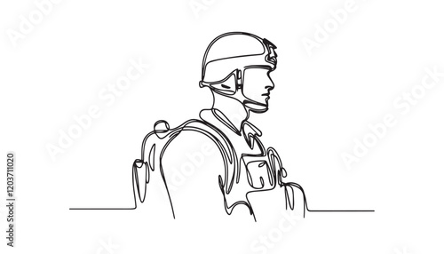 sketch of a military man