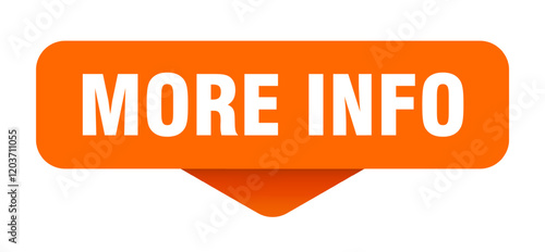 more info sticker. more info sign on transparent background