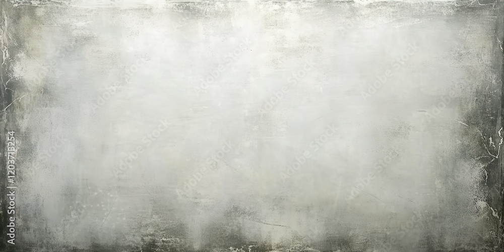 Fototapeta premium A large blank gray canvas with a grungy texture and stains, ideal for adding text or images. 