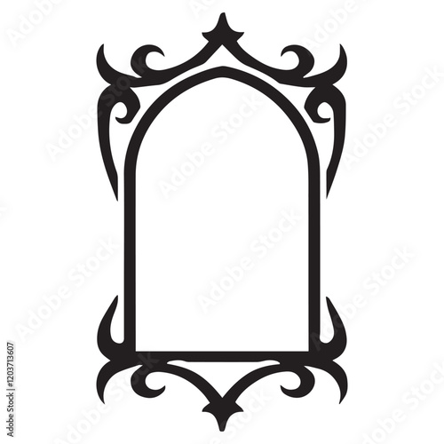 Unique Gothic Mirror Silhouette for Medieval Inspired Designs
