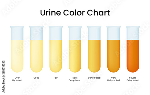 Urine Color Chart Determines Hydrated and Healthy