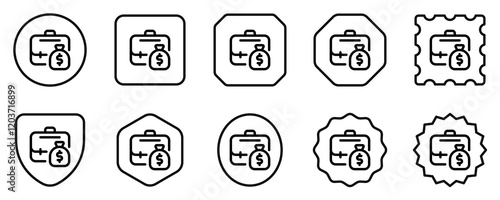 Editable salary, briefcase, profession, money, wage, paycheck evector icon. Business, work, job. Part of a big icon set family. Perfect for web and app interfaces, presentations, infographics, etc