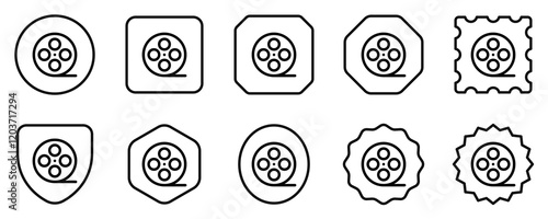 Editable film reel, movie roll vector icon. Movie, cinema, entertainment. Part of a big icon set family. Perfect for web and app interfaces, presentations, infographics, etc