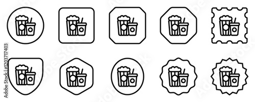 Editable popcorn, soda, snack, drink food, beverage vector icon. Movie, cinema, entertainment. Part of a big icon set family. Perfect for web and app interfaces, presentations, infographics, etc