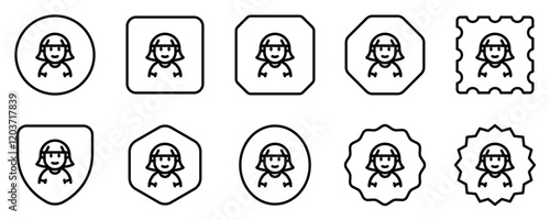 Editable woman with bob haircut avatar vector icon. User, profile, identity, persona. Part of a big icon set family. Perfect for web and app interfaces, presentations, infographics, etc