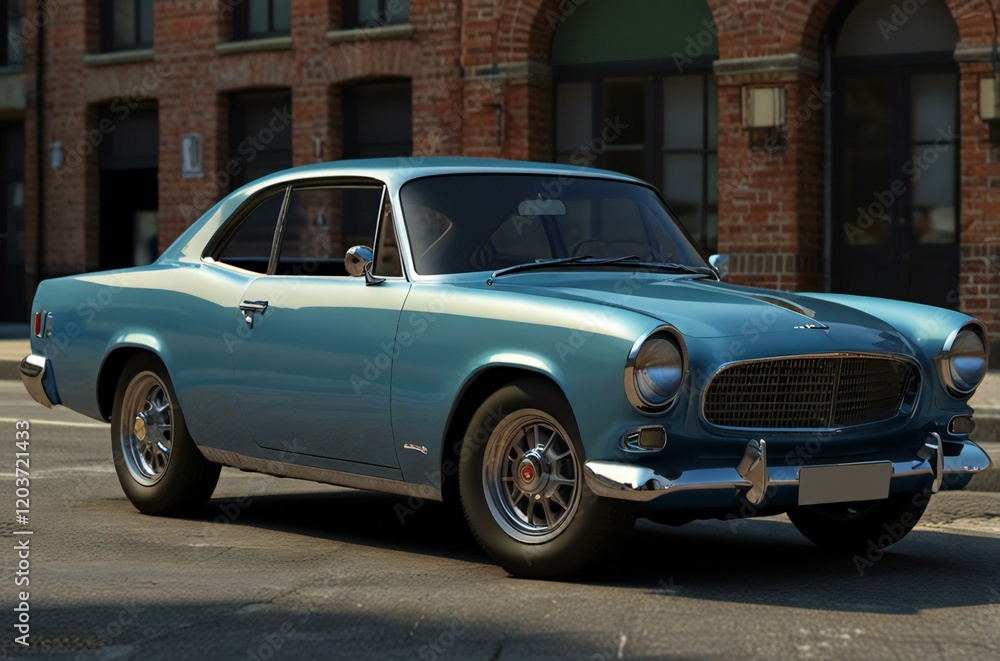 Obraz premium vintage car on the street