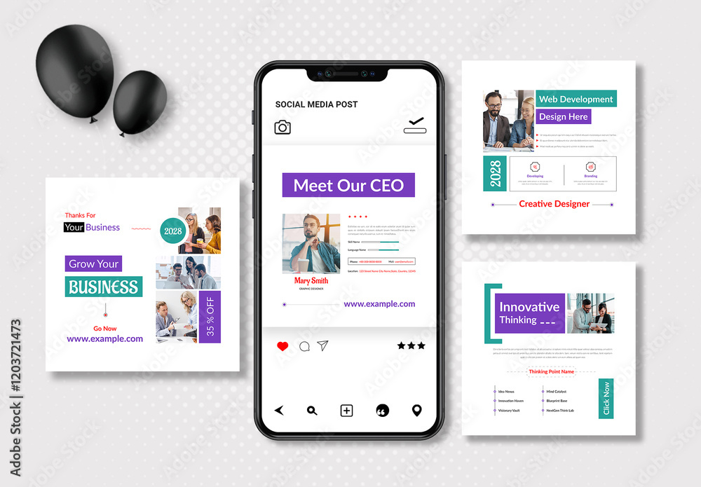 Creative Social Media Post Template Layout Stock Template | Adobe Stock