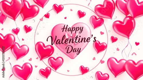 Seamless pink Valentine's Day background with heart shapes, a romantic symbol of love and celebration