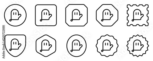 Editable oven mitten vector icon. Bakery, cooking, appliances,  kitchenware, food. Part of a big icon set family. Perfect for web and app interfaces, presentations, infographics, etc