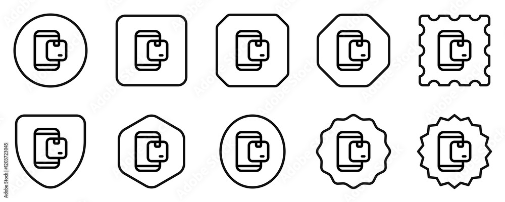 Editable package, tracking app, mobile phone vector icon. Shipping, delivery, e-commerce, logistics. Part of a big icon set family. Perfect for web and app interfaces, presentations, infographics, etc Editable package, tracking app, mobile phone vector icon. Shipping, delivery, e-commerce, logistics. Part of a big icon set family. Perfect for web and app interfaces, presentations, infographics, etc