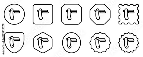 Editable straight razor vector icon. Barbershop, lifestyle, grooming. Part of a big icon set family. Perfect for web and app interfaces, presentations, infographics, etc