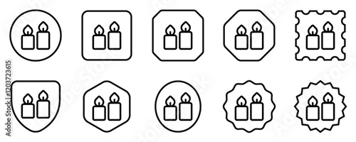 Editable candles vector icon. Wellness, spa, relaxation. Part of a big icon set family. Perfect for web and app interfaces, presentations, infographics, etc