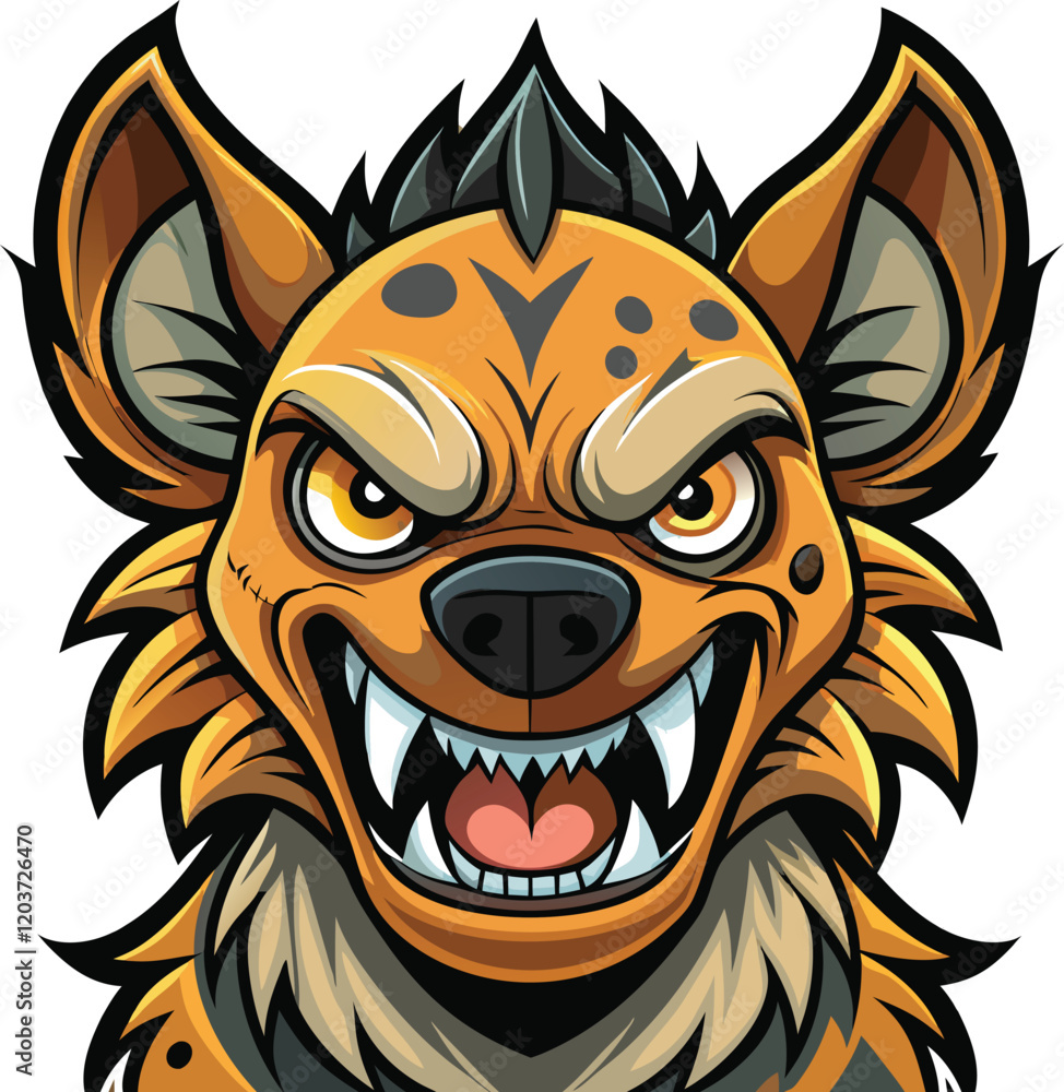 Obraz premium Vector mascot terrible Hyena 