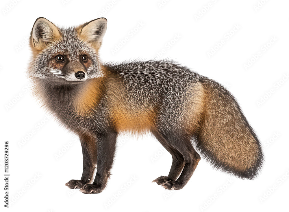 Fototapeta premium A realistic depiction of a fox in detail.