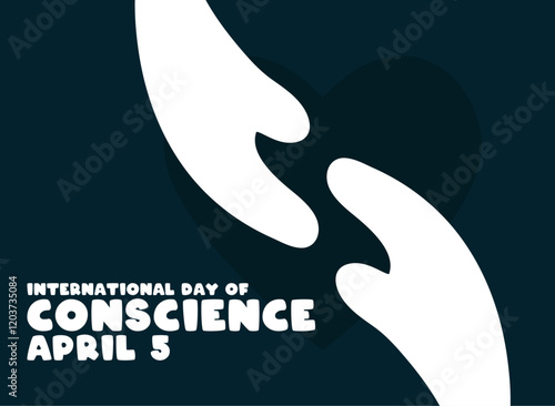 International Day of Conscience design vector. April 5.