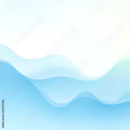 Abstract Blue Wave Vector Background with Dynamic Wavy Lines and Smooth Color Gradient, Ideal for Modern Designs and Creative Concepts