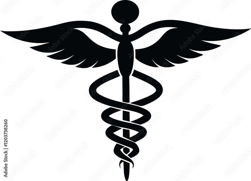 caduceus medicine science disease icon silhouette,madical logo caduceus medicine science disease icon silhouette,madical logo