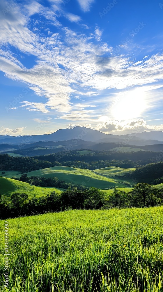 Obraz premium A photography tour on an ecofarm, capturing scenic landscapes, wildlife, and sustainable farming activities