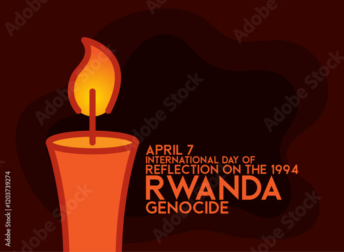 International Day of Reflection on The 1994 Rwanda Genocide. April 7. Gradient. Abstract background. Poster, banner, card, background.