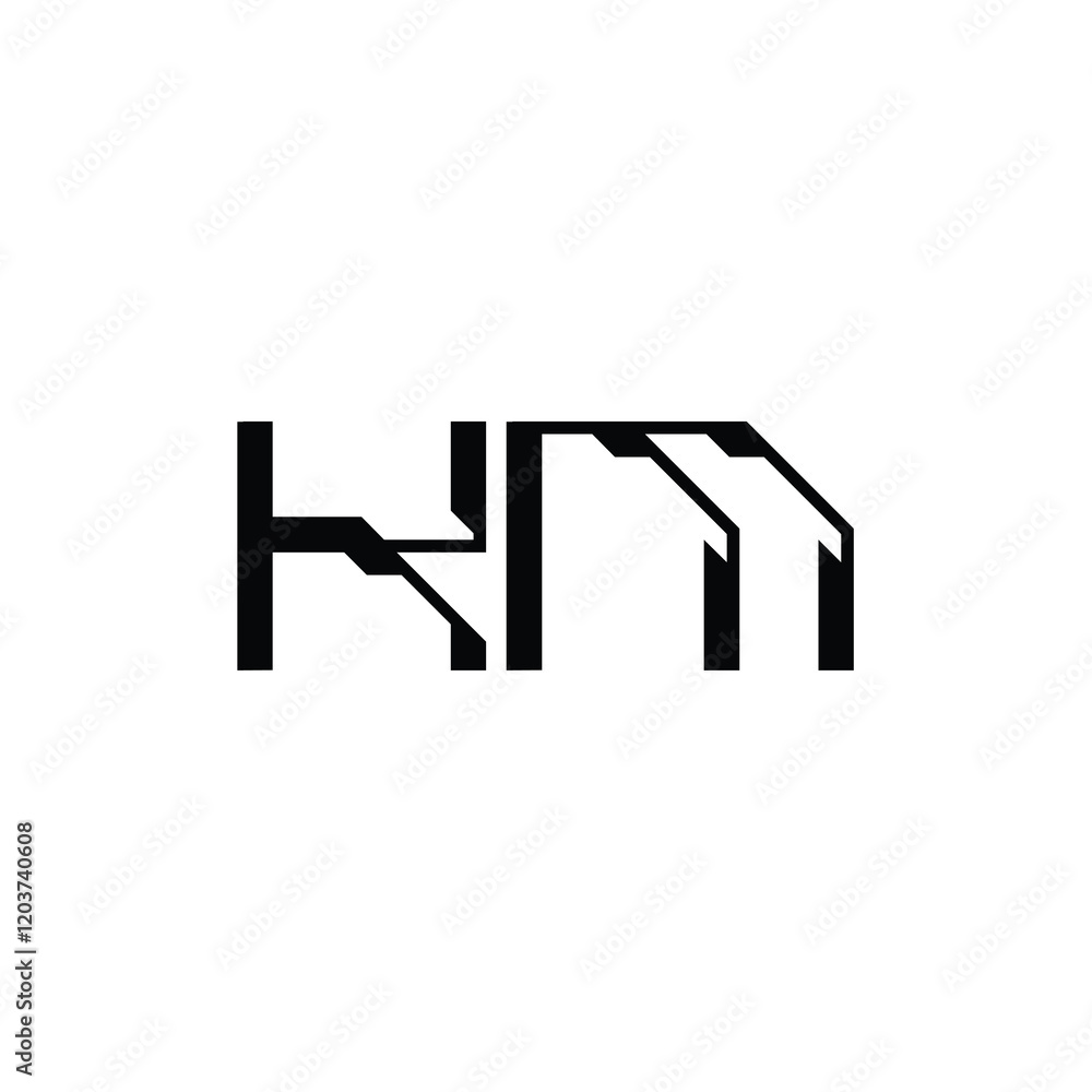 KM monogram logo design letter text name symbol monochrome logotype alphabet character simple logo KM monogram logo design letter text name symbol monochrome logotype alphabet character simple logo