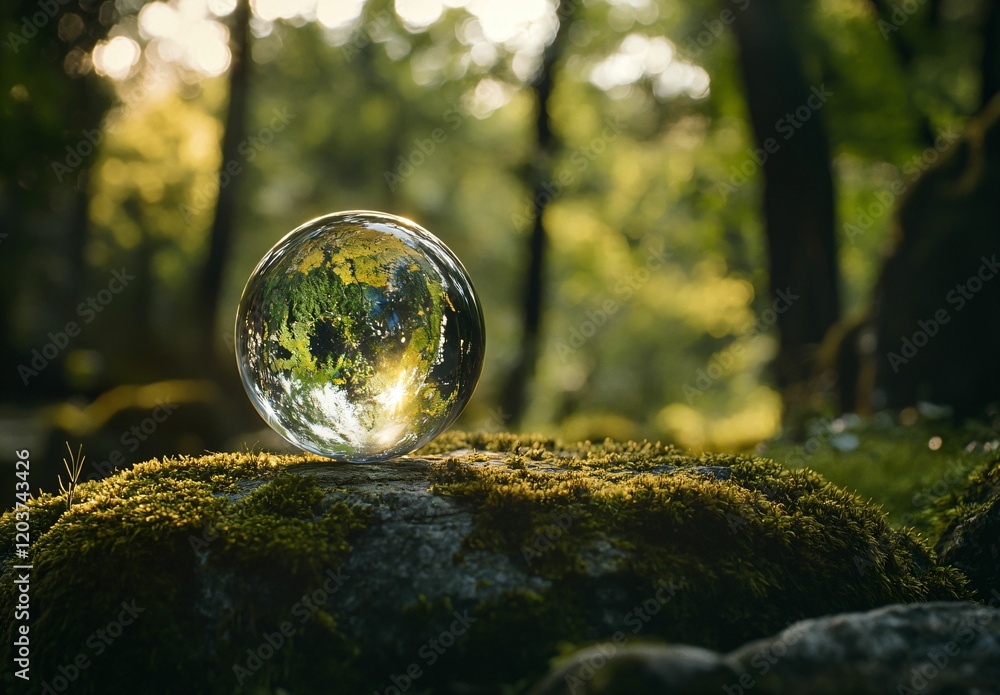 Glass Globe in Forest Glass Globe in Forest