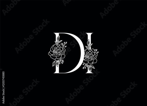 DI logo desing and monogram logo
 photo