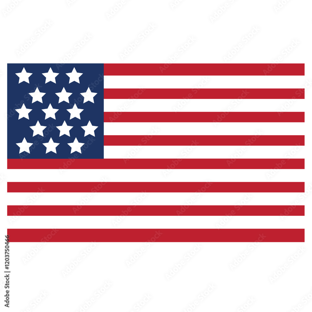 Naklejka premium USA National Flag Vector for Independence Day and Memorial Day