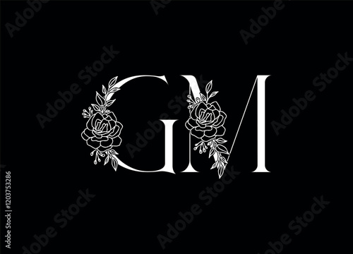 GM logo desing and monogram logo
