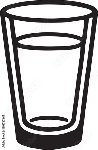 Silhouette vector of a juice glass, ideal for café, restaurant, or healthy lifestyle-themed designs. EPS format, fully editable and scalable for various uses.