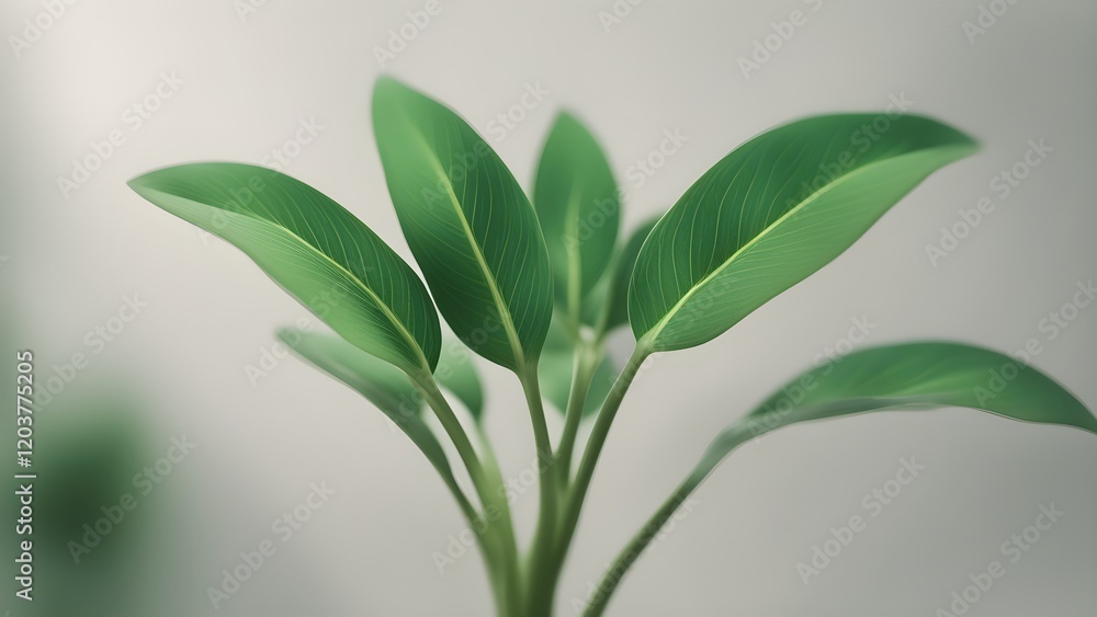 Close-up of vibrant green leaves against a soft, neutral background. Close-up of vibrant green leaves against a soft, neutral background.