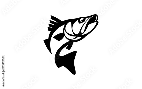 snook fish logo vector illustration