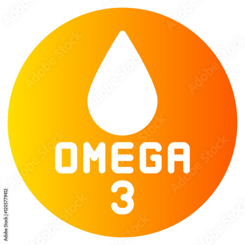 omega 3 gradient icon