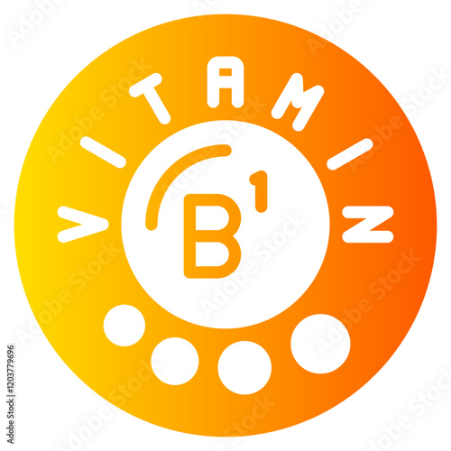 vitamin b1 gradient icon