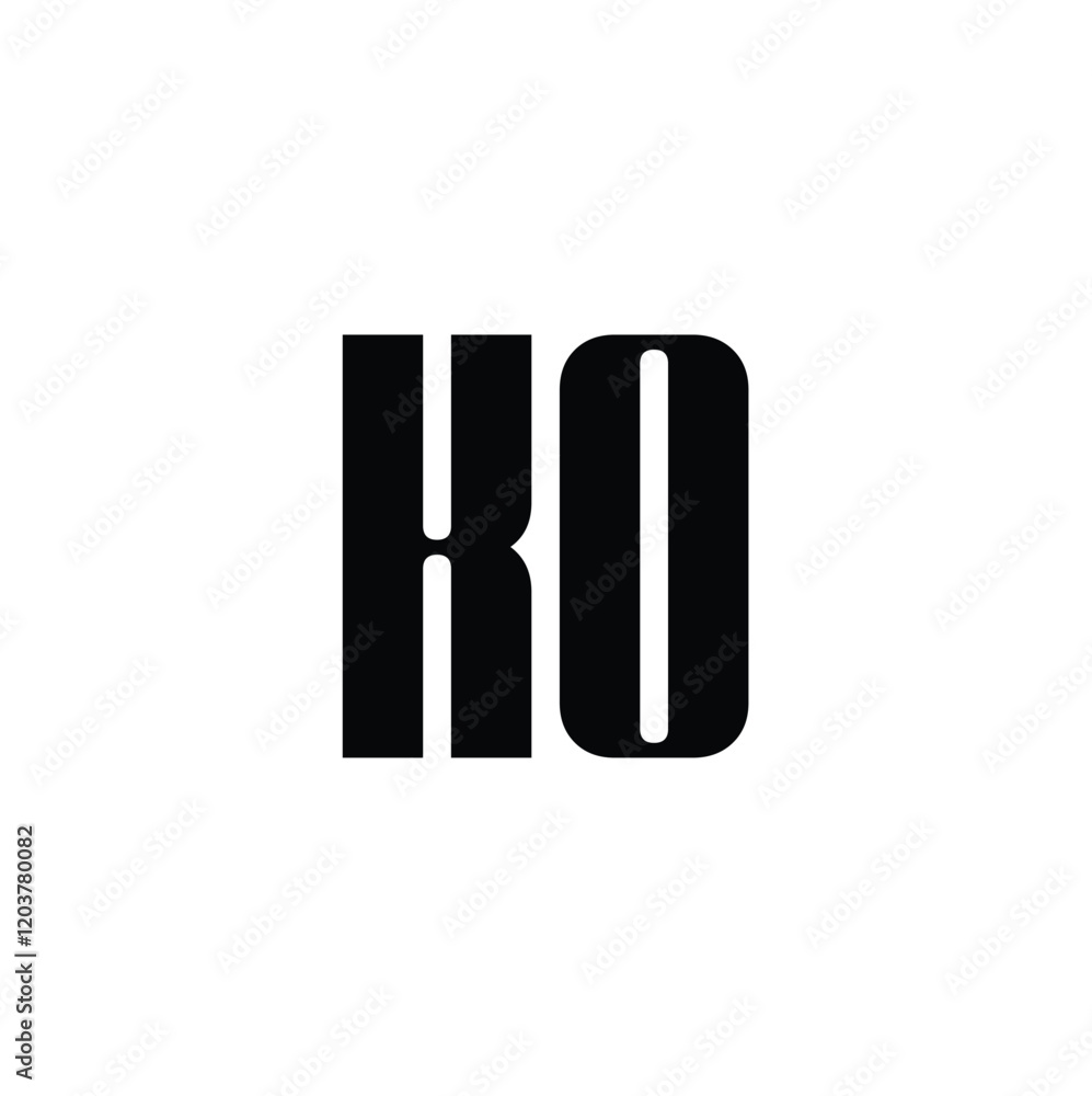 KO monogram logo design letter text name symbol monochrome logotype alphabet character simple logo KO monogram logo design letter text name symbol monochrome logotype alphabet character simple logo