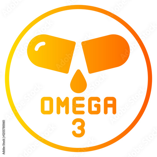 omega 3 gradient icon