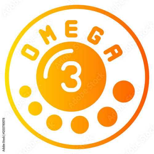 omega 3 gradient icon
