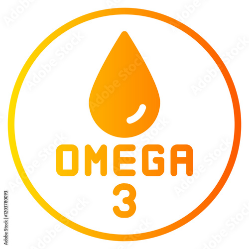omega 3 gradient icon