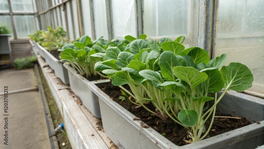 A cluster of green cabbage sprouts on a glasshouse windowsill, leafy greens, glasshouse windowsill, garden showcase, indoor gardening A cluster of green cabbage sprouts on a glasshouse windowsill, leafy greens, glasshouse windowsill, garden showcase, indoor gardening