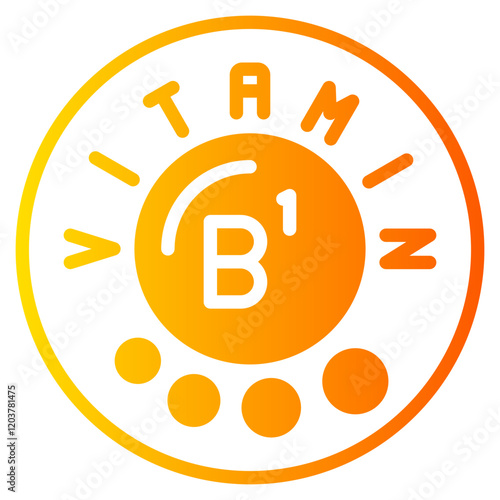 vitamin b1 gradient icon