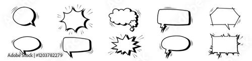 bubble chat manga speech box speak message comic cartoon manga