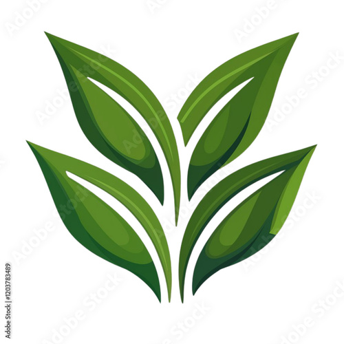 Green plant vegan symbolism vector icon 