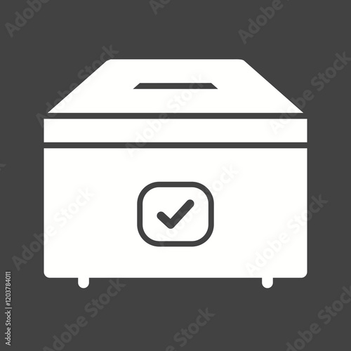 Elections Glyph Inverted illustration.
