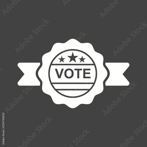 Elections Glyph Inverted illustration.
