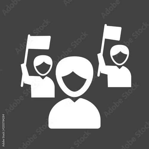 Elections Glyph Inverted illustration.
