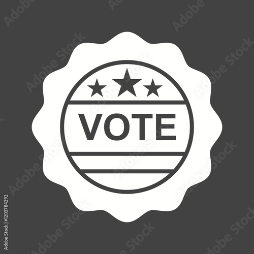 Elections Glyph Inverted illustration.