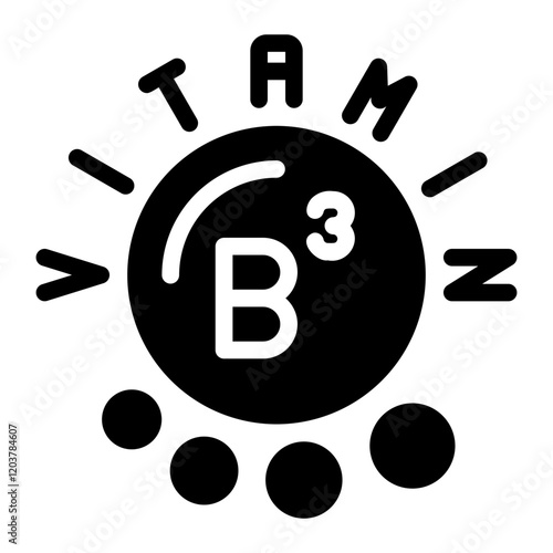 vitamin b3 glyph icon
