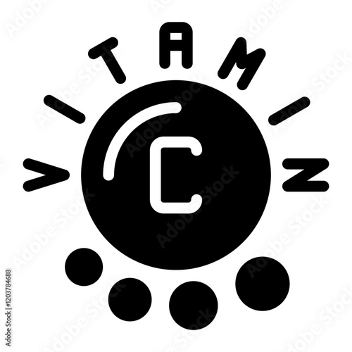 vitamin c glyph icon
